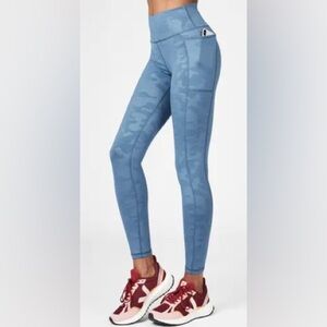 Sweaty Betty sculpt leggings blue camo​​